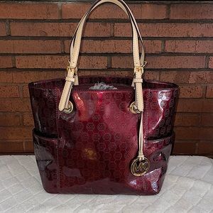 Michael Kors Cherry red large tote bag